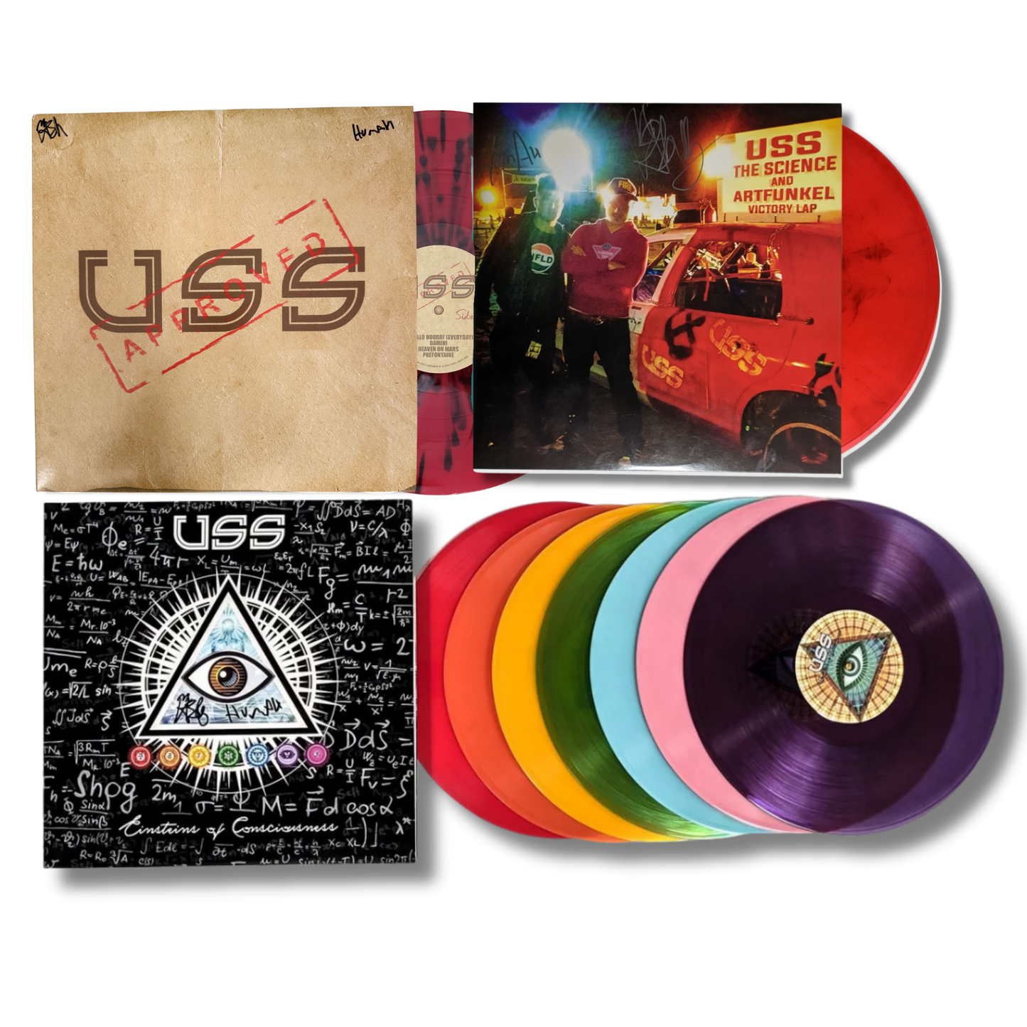 USS Ultimate Vinyl Bundle (1 Approved EP, 1 Einsteins of Consciousness, 1 The Science & Artfunkel Victory Lap)